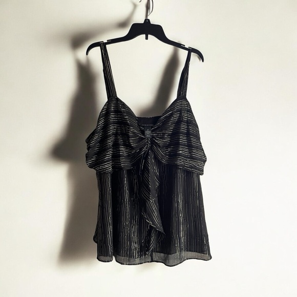 Lane Bryant Women's Size 26 Black Striped Tank Top - Picture 13 of 13